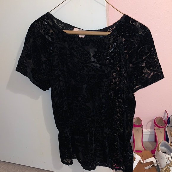 Black lace blouse - Picture 3 of 5